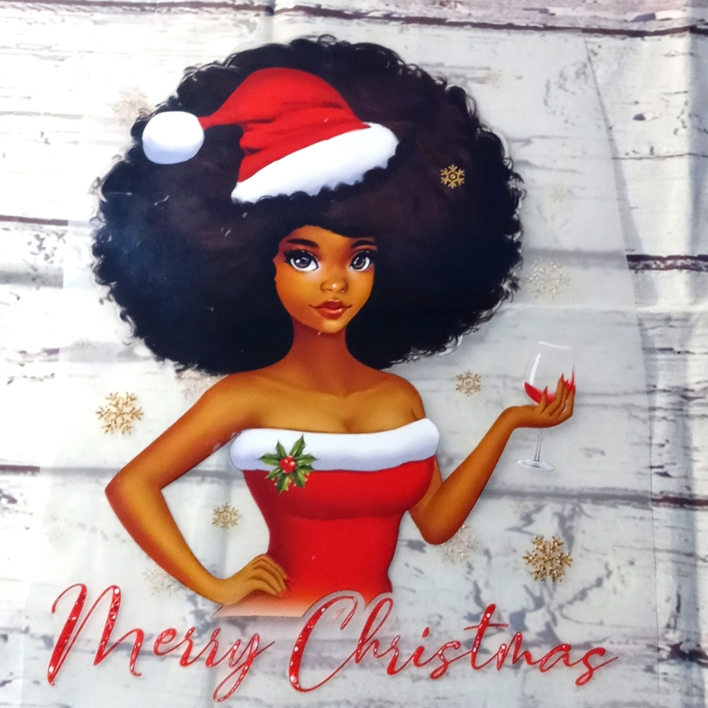 Merry Christmas red transfer Iron-on Patches/Stickers DIY